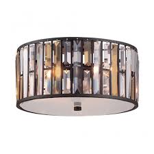 They have a compact profile that makes the most of available space and avoids taller people hitting their head. Decorative Modern Flush Crystal Ceiling Light With Bronze Frame