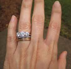 Jewel S Of The Week Mix It Up Stack Ring Inspiration Pricescope Three Stone Engagement Rings Wedding Ring Bands Simple Diamond Ring