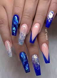Baby blue stiletto nails, fake nails, acrylic nails, false. 28 Ice Blue Acrylic Nails 1902202094228 Nail Art Designs 2020