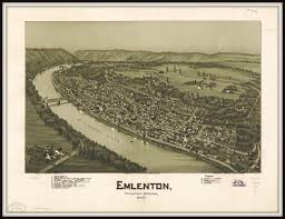 Panoramic Map Emlenton Pa Vintage Map Vintage Map Art Etsy Panoramic Map Birds Eye View Map Vintage Maps Art