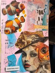 It's interesting the 2024 Artist Almanac is now a glossy-type finish;  previous years it was more of a matte finish which seems better to collage  and painting over it. Has anyone else