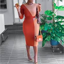 Cute party outfits are only as gorgeous as your confidence allows. Orange Ruffles Women Dress Elegant African Style Dinner Party Dresses Robe 2020 Patchwork Straight Sheath Dress Female Vestiods Dresses Aliexpress