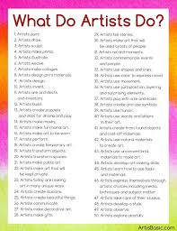 Huge Printable Art Advocacy List What Do Artists Do Art Careers Art Room Posters Elementary Art