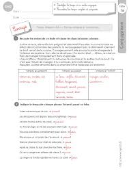 Ecris les verbes entre parenthèses au passé simple ; Cm2 Exercices Conjugaison Corriges Passe Present Futur Temps Simples Et Composes