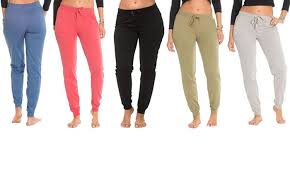 Coco Limon Womens Fleece Joggers 5 Pack Size M