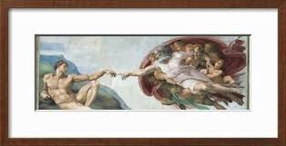 Sistine Chapel Ceiling God To Uches Adam With His Finger Art Print Michelangelo Buonarroti Art Com Sistine Chapel Ceiling Sistine Chapel Michelangelo