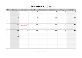 Maybe you would like to learn more about one of these? Free Download Printable February 2021 Calendar Large Box Grid Space For Notes