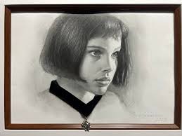 Diptych. "L.&.M", 2023, paper, pencil, velvet choker, knitted cap, Original  painting Ukraine artists S. Lazareva, 2023