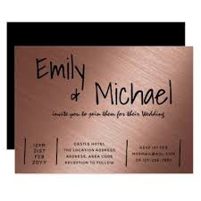 Black And Rose Gold Wedding Invitations Rose Gold Black Metallic Wedding Invitations Wedding Invitations Cards Custom Invi Elegant Wedding Invitations Wedding Invitation Paper Rose Gold Invitations
