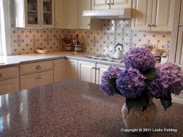 Everything was pretty much picked out but we got to choose a few things. Hand Painted Blue White Tile Backsplash Leslie Fehling Everyday Artist