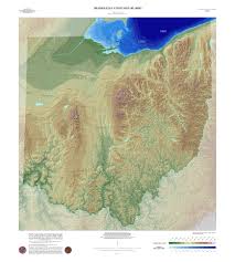 High Contrast Elevation Map Of Ohio In 2019 Ohio Map Map