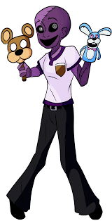 You turn to see a tall, wiry security guard with oddly purple skin. Purple Guy Aka William Afton Fivenightsatfreddys