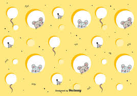 Mice In Cheese Vector Background Cheese Art Print Creative Background Vector Background