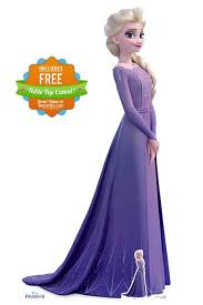 Elsa Violet Dress From Frozen 2 Official Disney Cardboard Cutout In 2020 Princess Leia Hair Violet Dresses Cardboard Cutout