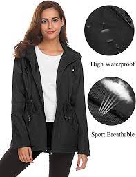 Amazon Com Romanstii Rain Jacket Women Waterproof Hood Lightweight Raincoat Outdoor Windbreaker Rain Jacket Women Womens Jackets Casual Waterproof Rain Jacket