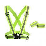 Cool Reflektierende Weste Mit 2 Reflektor Armband Reflektorweste Gelb Reflektoren Warnweste Herren Damen Kinder Sicherheitsw Fahrrad Fahren Joggen Fahrrad