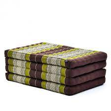 Matratze für klappbett bei lionshome: Leewadee Klappmatratze Gastebett Klappbar Auto Matratze Gastematratze Klappbar Faltbare Matratze 200x80x8 Cm Kapok Braun Grun