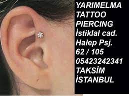 Piercing Kulak Delme Tragus Piercing Anti Tragus Kikirdak Delme Hizma Dovme Tattoo Dil Delme Gobek Delme Nevel Piercing Dovme Aksesuarlar Kulak