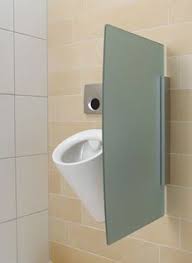 Urinal Shields Custom Urinal Partition Rectangular Geberit Frosted Glass 48 X 24 X 1 Mounted Toilet Partition Design Washroom Design Restroom Design
