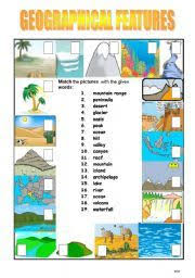 English Worksheet Geographical Features Geography For Kids Social Studies Maps Social Studies Worksheets