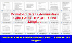 Download Berkas Administrasi Guru Paud Tk Kober Tpa Lengkap Guru Kurikulum Buku