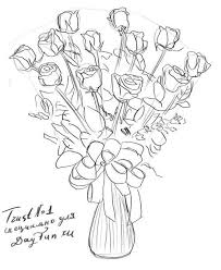 How To Draw A Bouquet Of Roses Step By Step 5 Bunch Of Flowers Drawing Flower Bouquet Drawing Flower Drawing