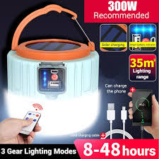 Solar Camping Tent Light Led Spotlight Portable Super Bright Emergency Night Market Light Outdoor Lights With Remote Control Wish