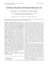 The world is undergoing a technological transformation in industrial revolution 4.0, and the way we live and work will be changed forever. Pdf Literature Education And Industrial Revolution 4 0