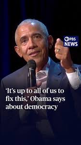Former President Barack Obama criticized President Donald Trump's actions  targeting law firms and universities Thursday, encouraging them to fight  back. "It is up to all of us to fix this," Obama said