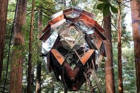 How to limit expenses when building a tree house: You Can Have Your Very Own Geodesic Pinecone Tree House For 150k Dwell