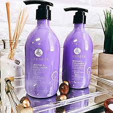Biotin And Collagen Shampoo Before And After Luseta Biotin Collagen Shampoo Conditioner Set 2 X 16 9oz Thickening For Hair Loss Biotin And Collagen Shampoo Hair Growth Faster Paraben Free Products