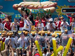Partially eaten hot dogs count and the granularity of measurement is eighths of a length. Everything To Know About Nathan S Hot Dog Eating Contest