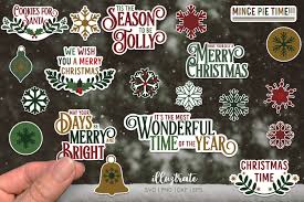 Download Christmas Stickers Bundle Graphic By Illuztrate Creative Fabrica SVG Cut Files