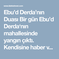 Ebu D Derda Nin Duasi Dualar Percem Website
