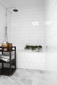 Yellow bathroom with white tiles ideas and designs. The Design Chaser A Touch Of Green Marble Bathroom Floor White Bathroom Tiles Scandinavian Bathroom Design Ideas