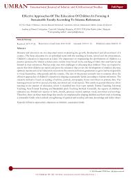 Pusat perkembangan minda ilmu cemerlang's job listings. Pdf Effective Approaches Of The Education Of Children In Forming A Sustainable Family According To Islamic References