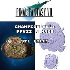 Champion Belt FFVII Remake STL 3D FILES - Etsy