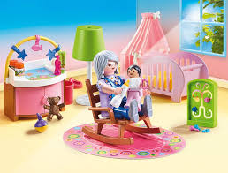 Amazonsmile Playmobil 70210 Dollhouse Toy Role Play Multi Coloured One Size Toys Games Dollhouse Nursery Baby Room Doll House