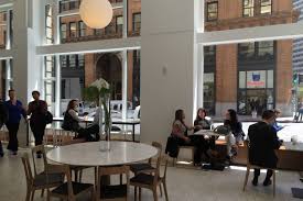 It.was very busy and there was a little queue outside, but it was worth the never disappointed coffee at blue bottle. Blue Bottle S New Sansome Street Cafe Now Open Offering Coffee And Waffles Eater Sf