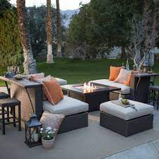 Enjoy the warm glow on your patio and set the ambiance for a relaxing outdoor experience. Patio Furniture Fire Pit Table Set Fresh Outdoor Dining Table With Layjao