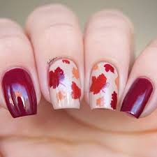 Absolutely Gorgeous Fall Manicure By Juliajor Ig Using Our Autumn Leaf Nail Stencils Found At Snailvi Fall Gel Nails Fall Nail Art Designs Fall Nail Designs