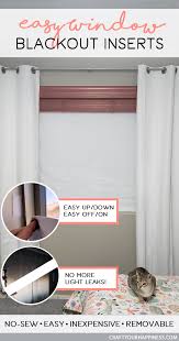 How To Make Removable No Sew Blackout Window Inserts Blackout Windows Window Inserts Diy Window