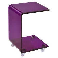 Imogen End Table In Purple Acrylic Furniture Acrylic Side Table Purple Furniture