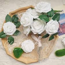 Check spelling or type a new query. Buy Cheerlyhood Artificial Flowers White Roses 50pcs Real Looking Fake Roses Artificial Foam Roses Decoration W Stem For Diy Wedding Bouquets Centerpieces Bridal Shower Party Home Decorations Online In Indonesia B0953xhpp5