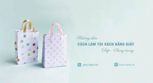 Cách làm túi xách bằng giấy đơn giản, siêu dễ làm tại nhà
