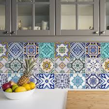Stickers modern kitchen wall tiles fruit design. Traditional Spanish Tile Decals Tile Stickers Set Spanish Etsy In 2020 Spanish Tile Kitchen Tile Stickers Kitchen Traditional Tile
