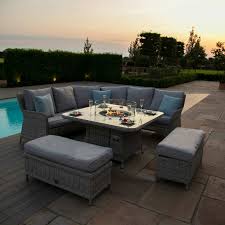 Chimes home & garden ltd have a wide and extensive of rattan garden furniture and rattan fire pit sets. Oxford Royal Corner Dining Sofa Set With Fire Pit Table Garden Furniture Uk