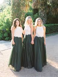 Skylar Tulle Skirt Bridesmaid Dresses Lace Top Two Piece Bridesmaid Dresses Bridesmaid Skirts