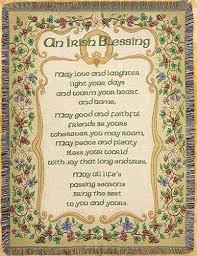 Patrick's day and all through the year. Irish Blessing Blankets