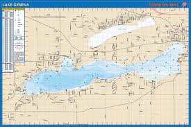 Geneva Fishing Map Lake Walworth Co